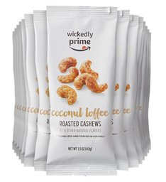 Coconut Toffee Roasted Cashews Snack Pack, 1.5oz  single serve (Pack of 15)