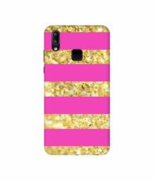 Amazon Brand - Solimo Designer Golden Stripes 3D Printed Hard Back Case Mobile Cover for Vivo Y95