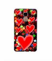 Amazon Brand - Solimo Designer Heart Texture on Glitters 3D Printed Hard Back Case Mobile Cover for Huawei Honor 5c