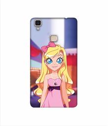 Amazon Brand - Solimo Designer Small Princess Vector 3D Printed Hard Back Case Mobile Cover for Vivo V3 Max