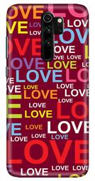 Amazon Brand - Solimo Designer Love Pattern Design 3D Printed Hard Back Case Mobile Cover for Xiaomi Redmi Note 8 Pro