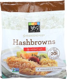 365 Everyday Value, Shredded Hashbrowns No Salt Added, 16 oz, (Frozen)