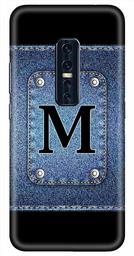 Amazon Brand - Solimo Designer Button Jeans Alphabet-M 3D Printed Hard Back Case Mobile Cover for Vivo V17 Pro