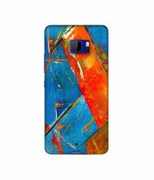 Amazon Brand - Solimo Designer Sky Blue and Orange Canvas 3D Printed Hard Back Case Mobile Cover for HTC U Ultra