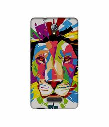 Amazon Brand - Solimo Designer Lion Multicolor Vector 3D Printed Hard Back Case Mobile Cover for Micromax Canvas Pace 4G Q416