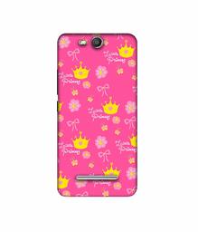 Amazon Brand - Solimo Designer Little Princess Pattern 3D Printed Hard Back Case Mobile Cover for Micromax Canvas Juice 3 Q392