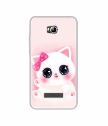 Amazon Brand - Solimo Designer Babby Kitty UV Printed Soft Back Case Mobile Cover for Micromax Canvas Spark 3 Q385