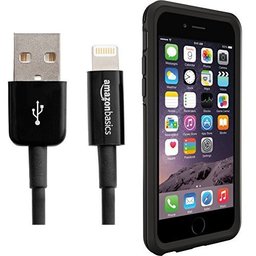 Otterbox Symmetry Series iPhone 6/6s Case and AmazonBasics Lightning Cable (6-Feet) Pack