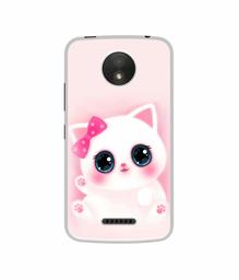 Amazon Brand - Solimo Designer Babby Kitty UV Printed Soft Back Case Mobile Cover for Motorola Moto C Plus