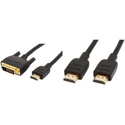 AmazonBasics HDMI to DVI Adapter Cable - 1.8 m / 6 Feet + High-Speed HDMI Cable - 1.8 m / 6 Feet (Not for connecting to SCART or VGA ports)