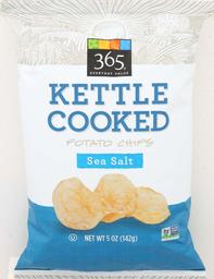 365 Everyday Value, Kettle Cooked Potato Chips, Sea Salt, 5 oz