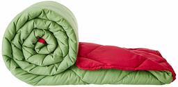 Amazon Brand - Solimo Microfibre Reversible Comforter, Double, Green and Red, 200 GSM