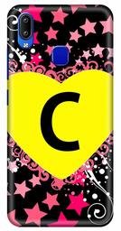 Amazon Brand - Solimo Designer Heart Pattern Alphabet-C 3D Printed Hard Back Case Mobile Cover for Vivo Y93