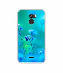 Amazon Brand - Solimo Designer Blue Flower UV Printed Soft Back Case Mobile Cover for Gionee X1