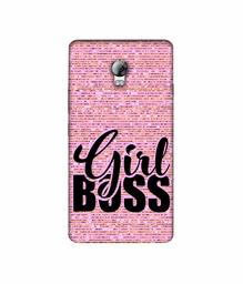 Amazon Brand - Solimo Designer Girl Boss On Pink Sparkle 3D Printed Hard Back Case Mobile Cover for Lenovo Vibe P1