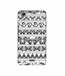 Amazon Brand - Solimo Designer Black Multi Patterns 3D Printed Hard Back Case Mobile Cover for Micromax Canvas Selfie Lens Q345