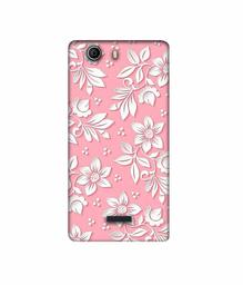 Amazon Brand - Solimo Designer White Flower Pattern 3D Printed Hard Back Case Mobile Cover for Micromax Canvas Nitro 2 E311