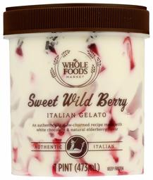 Whole Foods Market, Frozen Italian Gelato, Sweet Wild Berry, 16 Ounce