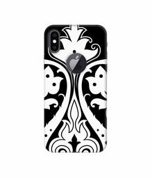 Amazon Brand - Solimo Designer S Shape Rangoli 3D Printed Hard Back Case Mobile Cover for Apple iPhone Xs Max (Logo Cut)