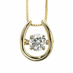 Amazon Collection (AMBZO) K18 Pink Gold Dancing Stone Necklace Dancing Diamond 0.3ct Horseshoe Style (J.I1.VG Equivalent) HP0006PG-03