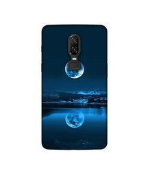 Amazon Brand - Solimo Designer Moon Pattern Print 3D Printed Hard Back Case Mobile Cover for OnePlus 6