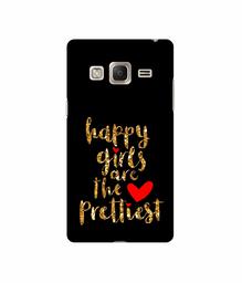 Amazon Brand - Solimo Designer Happy Girls are The Prettiest 3D Printed Hard Back Case Mobile Cover for Samsung Z3