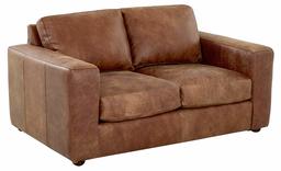 Amazon Brand – Stone & Beam Abigail Leather Loveseat Sofa, 64