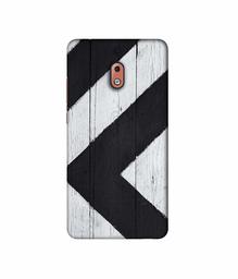 Amazon Brand - Solimo Designer Black Paint Texture on Wood 3D Printed Hard Back Case Mobile Cover for Nokia 2.1