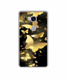 Amazon Brand - Solimo Designer Golden Butterfly Pattern UV Printed Soft Back Case Mobile Cover for Huawei Honor 5X