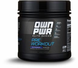 OWN PWR Elite Series Pre Workout Powder, Blue Raspberry, 25 Servings, Keto Friendly, 5G Creatine, 2G Beta Alanine (as CarnoSyn), 300mg Caffeine & more