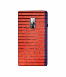 Amazon Brand - Solimo Designer Red and Purple Brick 3D Printed Hard Back Case Mobile Cover for OnePlus 2