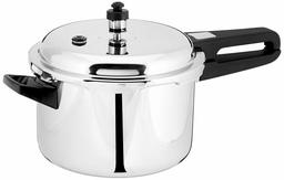 Amazon Brand - Solimo Aluminium Pressure Cooker, Silver (SOPK15)