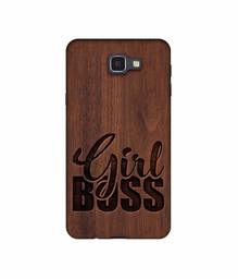 Amazon Brand - Solimo Designer Girl Boss On Wood UV Printed Soft Back Case Mobile Cover for Samsung Galaxy J5 Prime