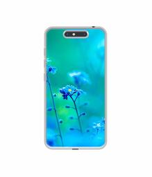 Amazon Brand - Solimo Designer Blue Flower UV Printed Soft Back Case Mobile Cover for Micromax Dual 4 E4816