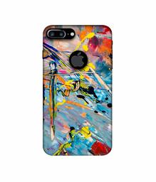 Amazon Brand - Solimo Designer Paint Texture 3D Printed Hard Back Case Mobile Cover for Apple iPhone 7 Plus (Logo Cut)