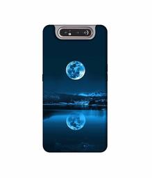 Amazon Brand - Solimo Designer Moon Pattern Print 3D Printed Hard Back Case Mobile Cover for Samsung Galaxy A80