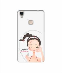 Amazon Brand - Solimo Designer Papa's Princess 3D Printed Hard Back Case Mobile Cover for Vivo V3 Max