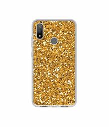 Amazon Brand - Solimo Designer Golden Sparkle UV Printed Soft Back Case Mobile Cover for Panasonic Eluga X1