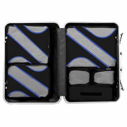 Eono Essentials 6 Set Packing Cubes(XL+L+Slim+2 Square+Packing Folder) Travel Luggage Packing Organizers Black