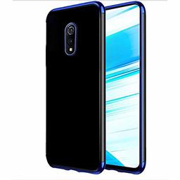 Amazon Brand - Solimo Electroplated Mobile Cover (Soft & Flexible Back case), for Realme X (Electric Blue)