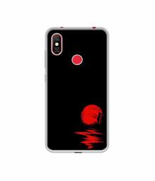 Amazon Brand - Solimo Designer Red Moon UV Printed Soft Back Case Mobile Cover for Redmi Note 6 Pro