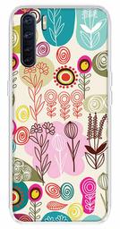 Amazon Brand - Solimo Designer Multicolor Plant Art Design Printed Soft Back Case Mobile Cover for Oppo F15