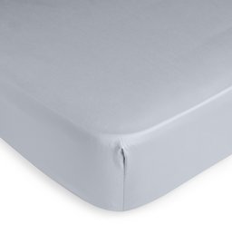 Pinzon Hems Titch 400TC Egyptian Cotton sateen fitted sheets, Light Gray