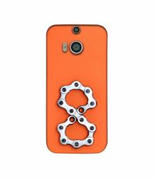 Amazon Brand - Solimo Designer Number Eight 3D Printed Hard Back Case Mobile Cover for HTC One M8