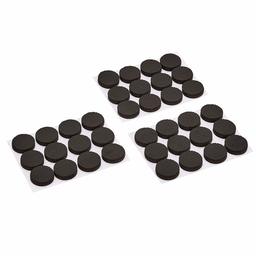 AmazonBasics Rubber Furniture Pads, Black, 1'' Round, 36 pcs