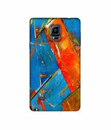 Amazon Brand - Solimo Designer Sky Blue and Orange Canvas 3D Printed Hard Back Case Mobile Cover for Samsung Galaxy Note 4