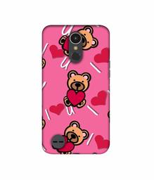 Amazon Brand - Solimo Designer Heart Holding Bear 3D Printed Hard Back Case Mobile Cover for LG K10 (2017)