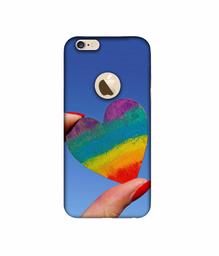 Amazon Brand - Solimo Designer Heart 3D Printed Hard Back Case Mobile Cover for Apple iPhone 6 / 6S (Logo Cut)