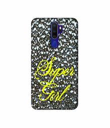 Amazon Brand - Solimo Designer Super Girl On Foil 3D Printed Hard Back Case Mobile Cover for Oppo A9 (2020)