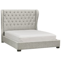 Stone & Beam Bordeaux Tufted Low Wingback Queen Bed with Headboard, 71